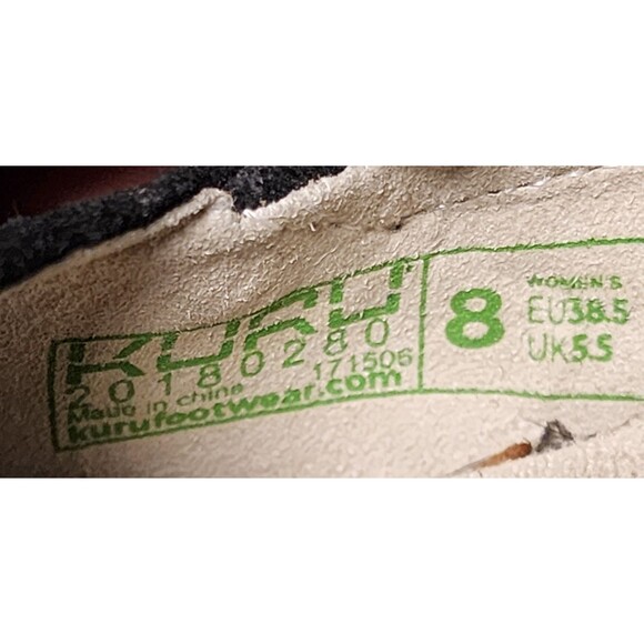 KURU Vienna Arch Support Leather Black Size 8 Pain Relief Slip Ons - Picture 8 of 8